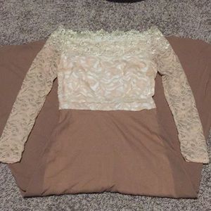 Gold and Tan dress-New